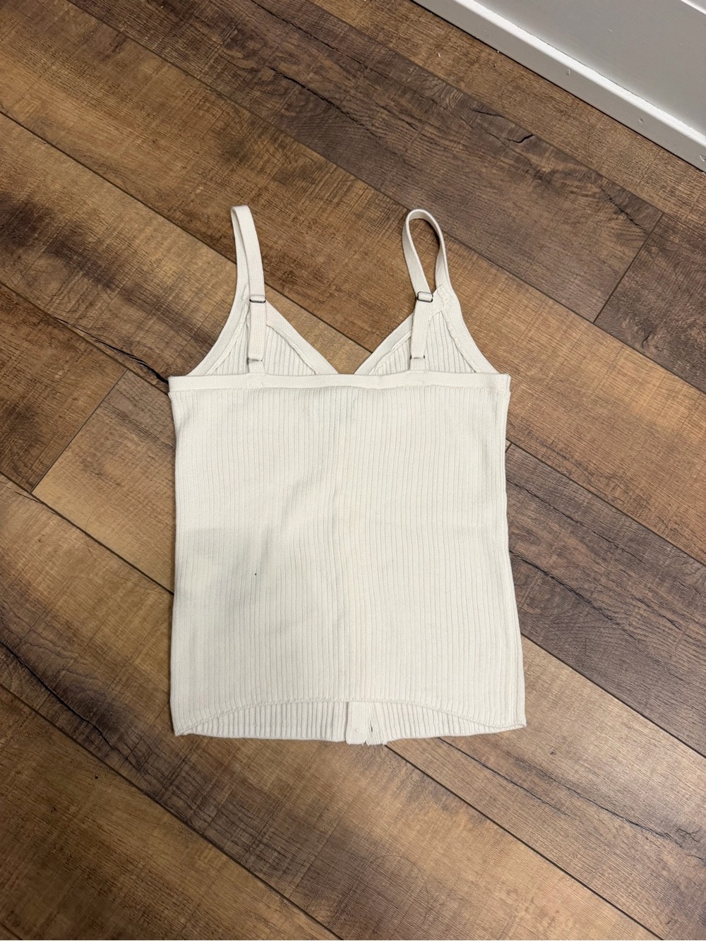 Ribbed Button-Front Tank Top - Picture 3 of 3